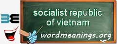 WordMeaning blackboard for socialist republic of vietnam